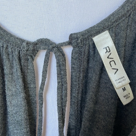 Gray RVCA Tie Back Tank - Picture 6 of 8